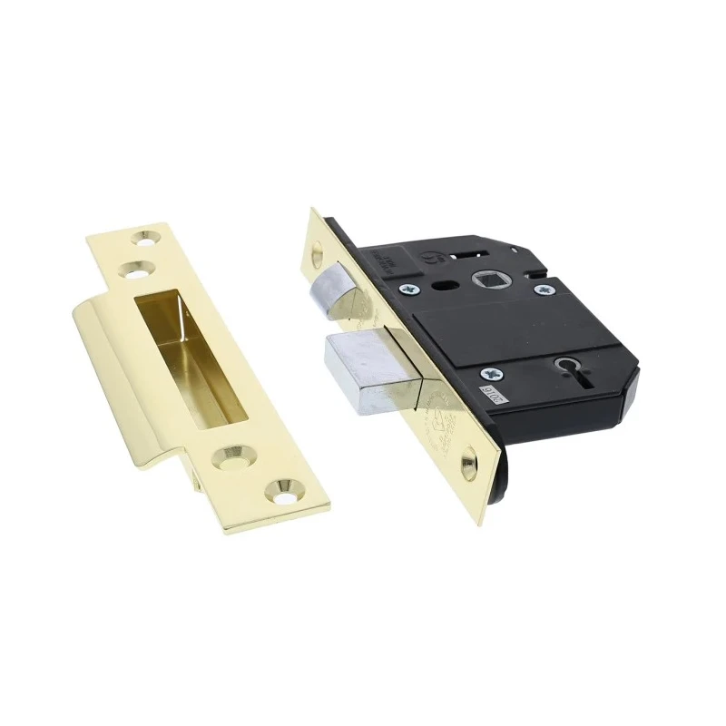 Legge Sash Lock Lever, 5 Levers, 1000 Differs, Brass Forend, Steel Case, 109x68 mm, N5642.PB