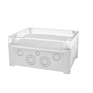 RS PRO Grey Transparent Lid Polycarbonate General Purpose Enclosure IP65 IK08 IK07 201x163x98 mm 197-2028