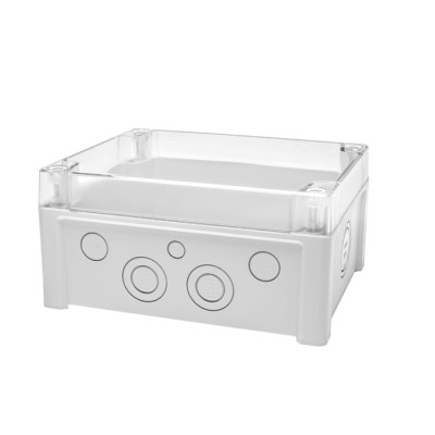 RS PRO Grey Transparent Lid Polycarbonate General Purpose Enclosure IP65 IK08 IK07 201x163x98 mm 197-2028
