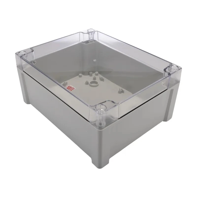 RS PRO Polycarbonate General Purpose Enclosure, Grey, Transparent Lid, IP65, IK08, IK07, 240x191x107 mm 197-2016