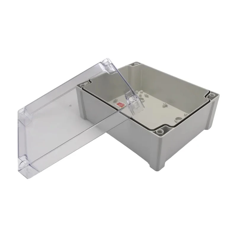 RS PRO Polycarbonate General Purpose Enclosure, Grey, Transparent Lid, IP65, IK08, IK07, 240x191x107 mm 197-2016