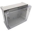 RS PRO Polycarbonate General Purpose Enclosure, Grey, Transparent Lid, IP65, IK08, IK07, 240x191x107 mm 197-2016