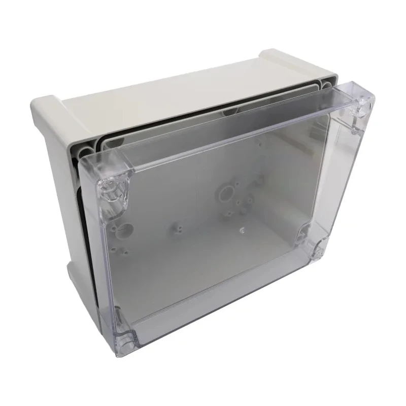 RS PRO Polycarbonate General Purpose Enclosure, Grey, Transparent Lid, IP65, IK08, IK07, 240x191x107 mm 197-2016
