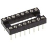 Winslow 2.54 mm Pitch Vertical 16 Way Through Hole Turned Pin Open Frame DIL Socket 5A W30516TTRC