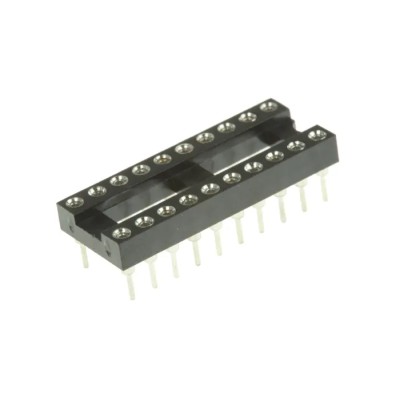 Winslow 2.54 mm Pitch Vertical 20 Way Through Hole Turned Pin Open Frame DIL Socket 5A W30520TTRC