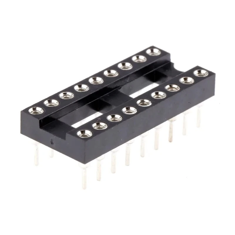 Winslow Vertical 18-Way Through Hole DIL Socket, 2.54 mm Pitch, Turned Pins, Open Frame, 5A W30518TTRC