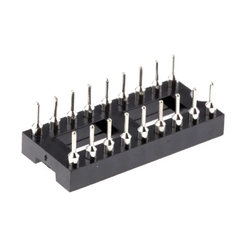 Winslow Vertical 18-Way Through Hole DIL Socket, 2.54 mm Pitch, Turned Pins, Open Frame, 5A W30518TTRC