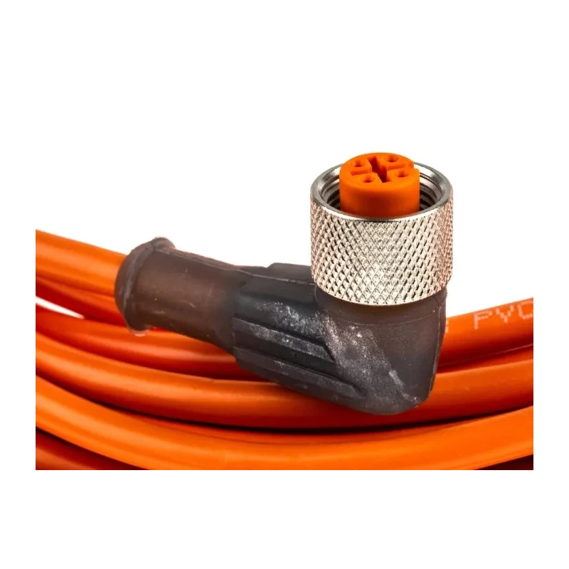 Lumberg Automation Sensor Actuator Cable 4-Way, Right Angle, 10m PVC Orange, Female to Unterminated 11435 RKWT 4-07/10 M