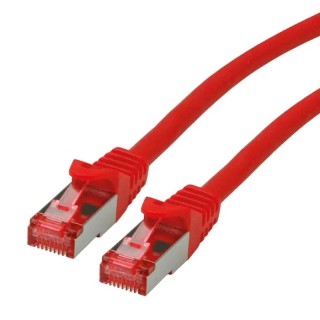 Roline Cat6 Ethernet Cable, 8 Core, Red, 0.5m, Shielded Screened, Low Smoke Zero Halogen 