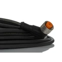 Lumberg Automation Female 4-Way M12 to Free End Sensor Actuator Cable 10m Polyurethane Black 16978 RKWT/LED P 4-225/10 M