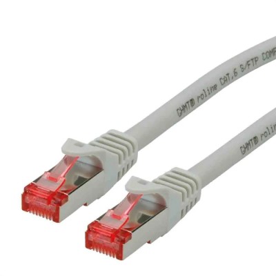 Roline Cat6 Ethernet Cable, 8 Core, Grey, 2m, Shielded, Low Smoke Zero Halogen, 