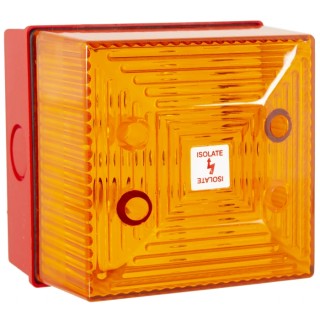 Clifford & Snell Amber Flashing Beacon Bulkhead Mount, 265V AC, Xenon, IP65 FL40