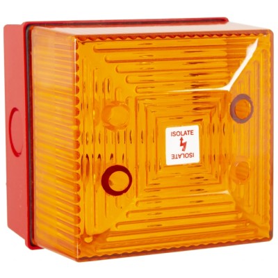 Clifford & Snell Amber Flashing Beacon Bulkhead Mount, 265V AC, Xenon, IP65 FL40