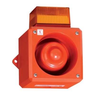 Clifford & Snell Amber Beacon-Sounder Combination, IP65, LED, Bulkhead/Wall Mount, 3V DC, 105dB, 32 Tones YL5/ISC/T4/A/RF