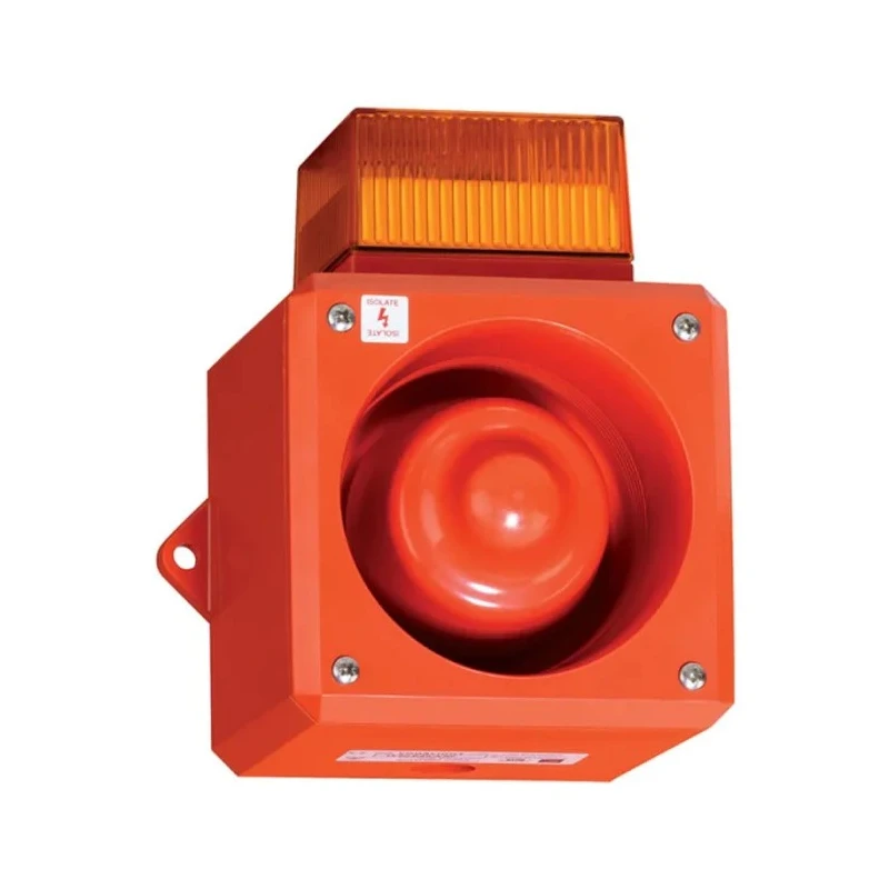 Clifford & Snell Amber Beacon-Sounder Combination, IP65, LED, Bulkhead/Wall Mount, 3V DC, 105dB, 32 Tones YL5/ISC/T4/A/RF
