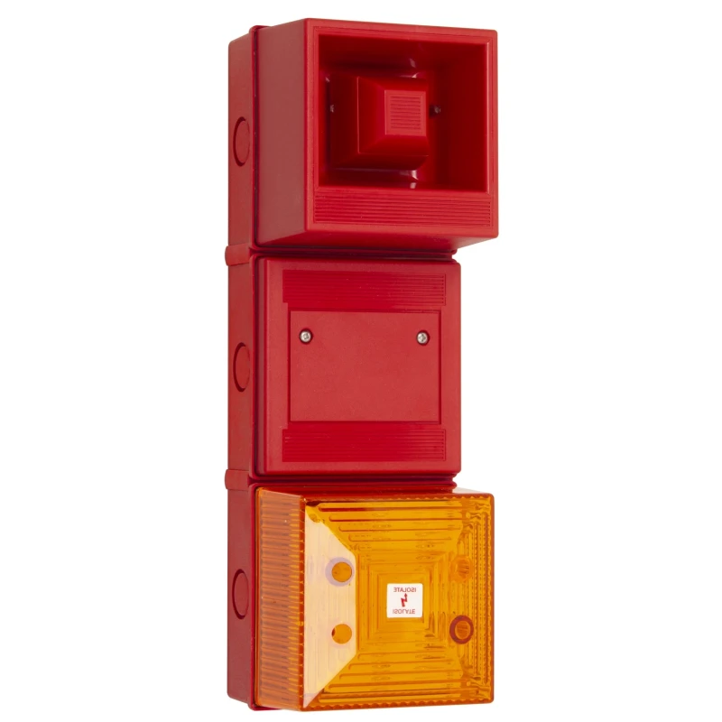 Clifford & Snell Amber Beacon-Sounder, 103dB, 26.4V DC, IP65, LED, Flashing, YL4/ISC/T4/A/RN