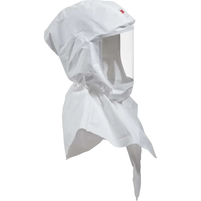 3M White Polypropylene Protective Hood, Reusable, Dust Resistant, Liquid Splash Resistant S-707