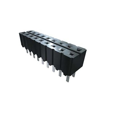 Samtec CES Series Straight Through Hole PCB Socket, 8 Contacts, 2 Rows, 2.54 mm Pitch, 400V, 5.5A, Solder CES-108-01-S-D
