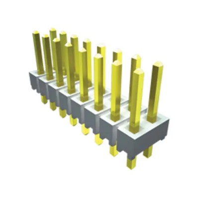 Samtec HTSW Series Right Angle Through Hole Pin Header 6 Contacts 2.54 mm Pitch 1 Row Unshrouded HTSW-106-08-G-S-RA