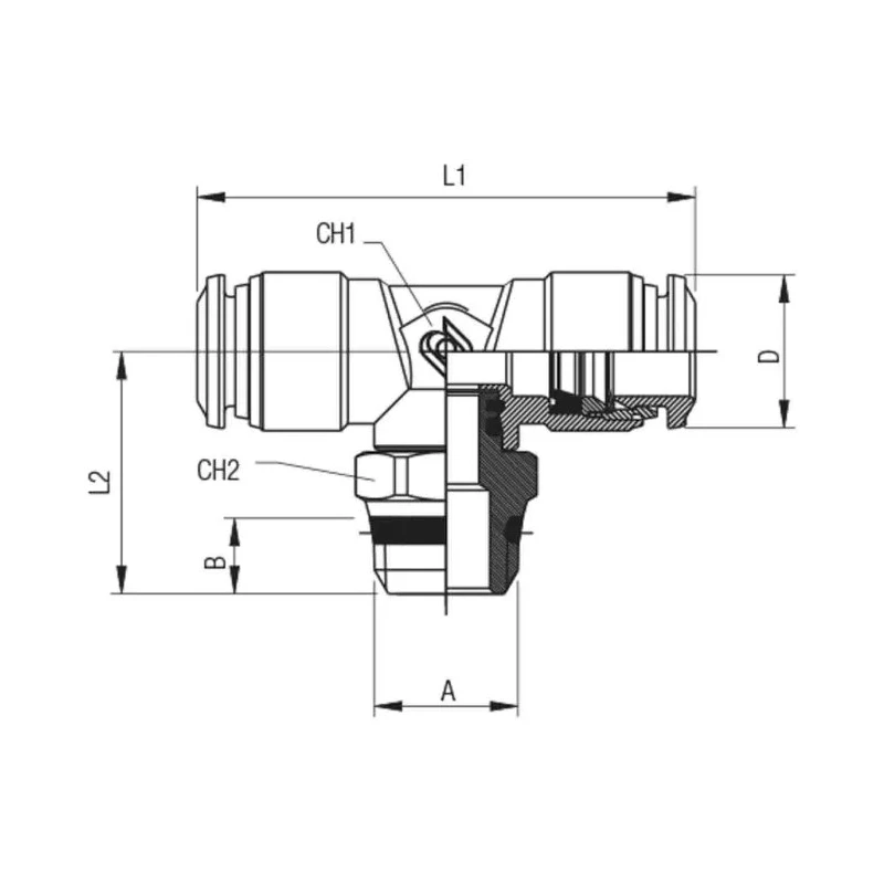 RS PRO Pneumatic Fitting 8mm Push-in, Male, Nickel Plated Brass, Series 57 197-7782