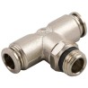 RS PRO 57 Series Pneumatic Fitting 12mm Push-in, Male, Nickel Plated Brass, 197-7790
