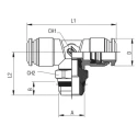 RS PRO 57 Series Pneumatic Fitting 12mm Push-in, Male, Nickel Plated Brass, 197-7790