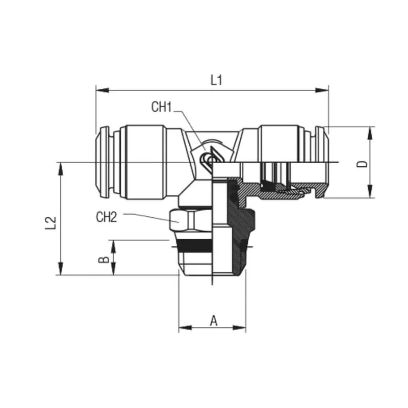 RS PRO 57 Series Pneumatic Fitting 12mm Push-in, Male, Nickel Plated Brass, 197-7790