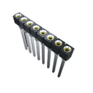 Samtec SS Series PCB Socket, Through Hole, 1 Contact, 1 Row, 2.54 mm Pitch, Solder, Gold Plated, SS-101-T-2