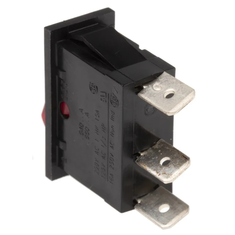 Arcolectric (Bulgin) Ltd Illuminated SPST Rocker Switch, On-Off, Panel Mount, 16A, 28V DC, Red, IP67, Aluminium C5503AANAD