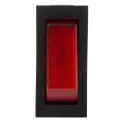 Arcolectric (Bulgin) Ltd Illuminated SPST Rocker Switch, On-Off, Panel Mount, 16A, 28V DC, Red, IP67, Aluminium C5503AANAD