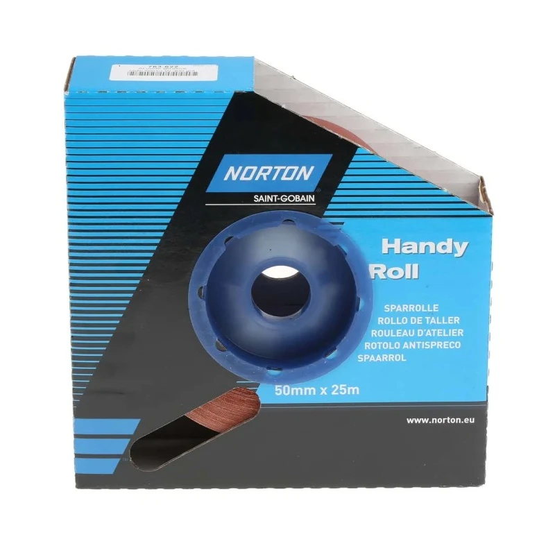 Norton Abrasive Paper Cloth Roll, 25 m Length, 50 mm Width, P400 Grit, Very Fine Grade, Aluminium Oxide 63642531795