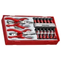 Teng Tools 16 Piece Automotive Tool Kit with Mini Plier and Screwdriver Set, Case Storage, TTMI16