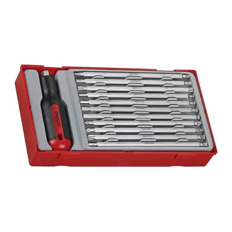 Teng Tools Interchangeable Standard Screwdriver Set 12-Piece TTMD12D