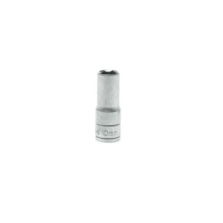 Teng Tools Deep Socket 3/8 in Drive 10 mm 6 Point Chrome Vanadium Satin Finish 45.5mm Length M380610-C
