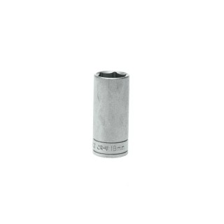 Teng Tools 3/8 in Drive 18 mm 6 Point Socket, Chrome Vanadium Satin Finish, 45.5 mm Length M380618-C