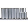 Teng Tools 9-Piece 1/4 in 6 Point Deep Socket Set, Chrome Vanadium, Satin Finish M1407