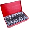 Teng Tools 15-Piece 1/2 in Drive Bit Socket Set, Metric Hex & TX, Chrome Vanadium, Satin Finish TTTXH15