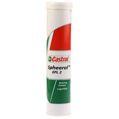 Castrol Spheerol EPL 2 Bearing Grease Cartridge, 400 g, -20°C to 120°C, Yellow/Brown 9037 7318
