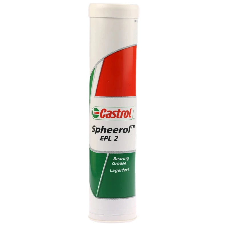 Castrol Spheerol EPL 2 Bearing Grease Cartridge, 400 g, -20°C to 120°C, Yellow/Brown 9037 7318