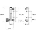 Instruments Direct FR Series Variable Area Flow Meter, 0.04L/min–0.5L/min, Acrylic, 1/8 NPT Female, 65°C, Model 2510A2A12BVBN