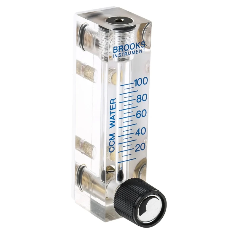 Key Instruments Series Variable Area Flow Meter for Liquid, 10cm³/min–100cm³/min, Acrylic, 1/8 in NPT, 6.89 bar, 65°C FR2000