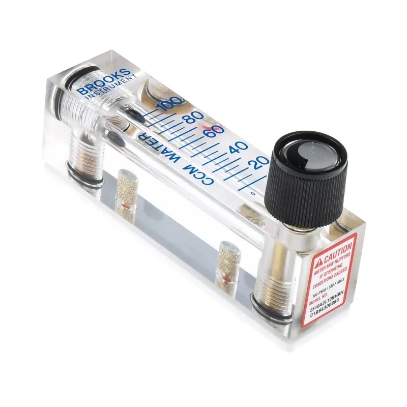 Key Instruments Series Variable Area Flow Meter for Liquid, 10cm³/min–100cm³/min, Acrylic, 1/8 in NPT, 6.89 bar, 65°C FR2000