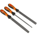 Bahco Engineers File Set Second Cut Round Handle Ergo 200 mm 1-473-08-2-2