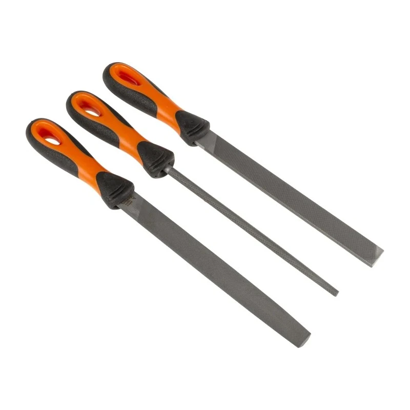 Bahco Engineers File Set Second Cut Round Handle Ergo 200 mm 1-473-08-2-2