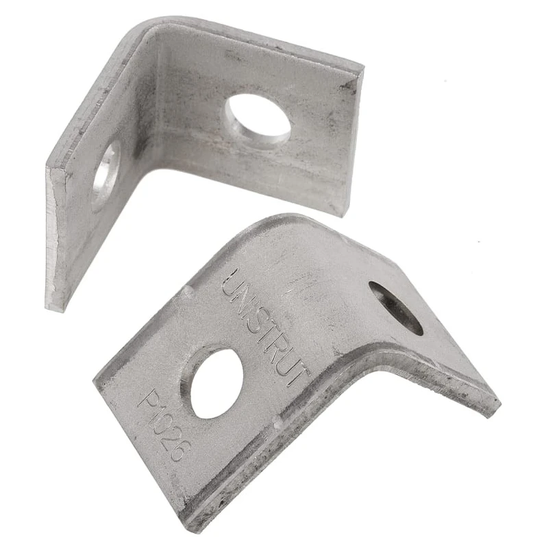 Unistrut Stainless Steel Angle Bracket, 41mm Width, Mounting Plate Type Bracket P 1026 SS