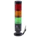 RS PRO Green, Red LED Signal Tower 3 Lights, No Sounder, Screw Mount, 24V AC/DC, Steady Light, IP65 199-9760