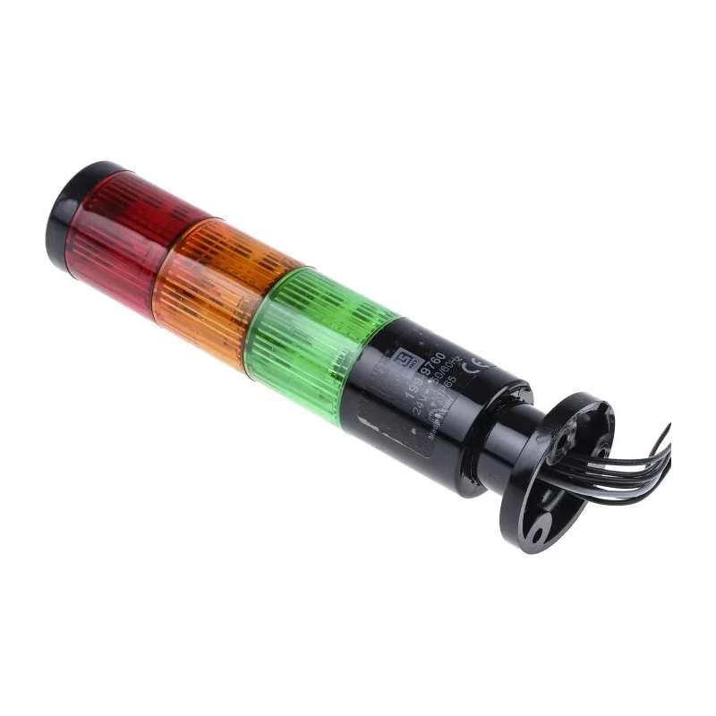 RS PRO Green, Red LED Signal Tower 3 Lights, No Sounder, Screw Mount, 24V AC/DC, Steady Light, IP65 199-9760