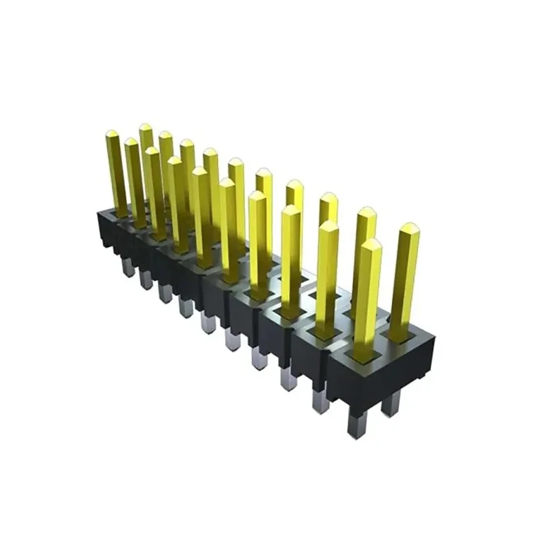 Samtec Right Angle Through Hole Pin Header, 30 Contacts, 2.54 mm Pitch, 3 Row, Unshrouded TSW-110-08-L-T-RA