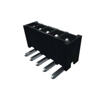 Samtec Right Angle Through-Hole PCB Header, 5 Contacts, 4.19 mm Pitch, 1 Row, Shrouded, IPBT-105-H1-T-S-RA-K