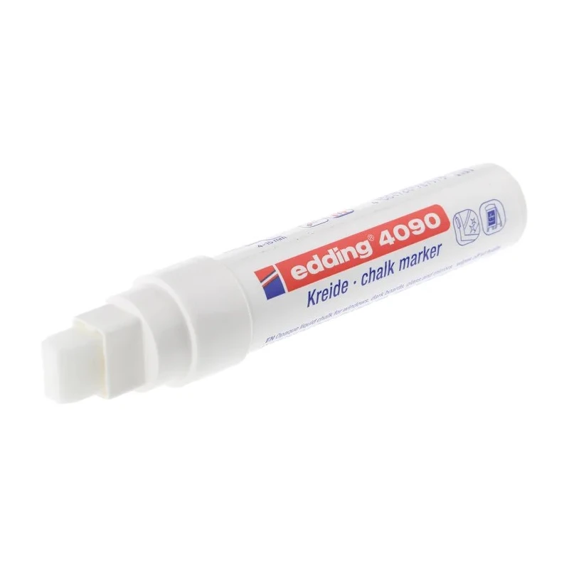 Edding White Window Marker Pen Chisel Tip, 4mm Line Width, Permanent, 4090-049